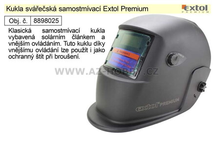 Samostmívací svářečská kukla Extol Premium WH 500