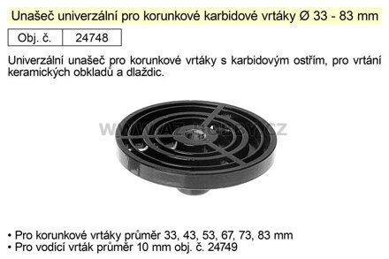 Unášeč univerzální pro korunkové vrtáky průměr 33 - 83 mm