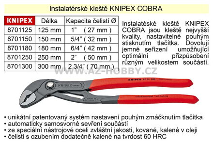 Kleště KNIPEX siko COBRA 125 mm