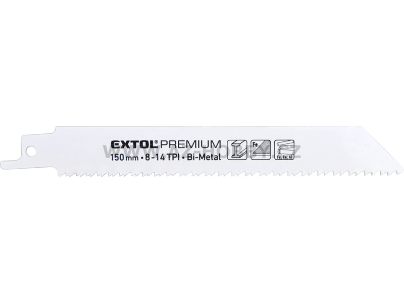 EXTOL PREMIUM plátky do pily ocasky na kov 3ks, 150x19x0,9mm, Bi-metal 8806205