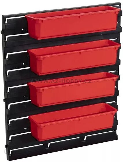 QBRICK® System ONE přihrádky pro organizer M a L  sada 5ks + držák na stěnu