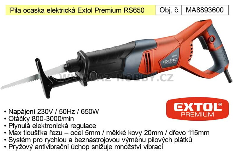 Pila ocaska elektrická Extol Premium 8893600 RS650