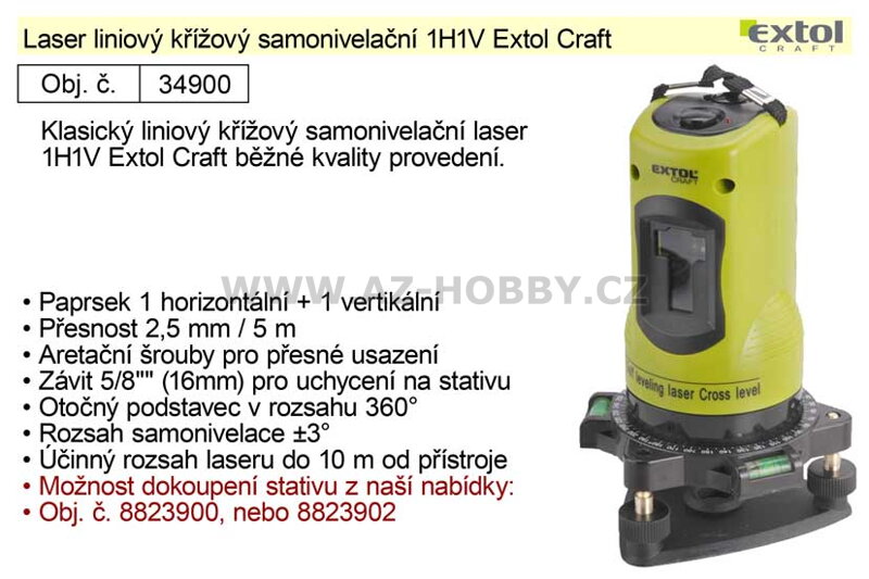 Liniový laser samonivelační Extol Craft 1H1V