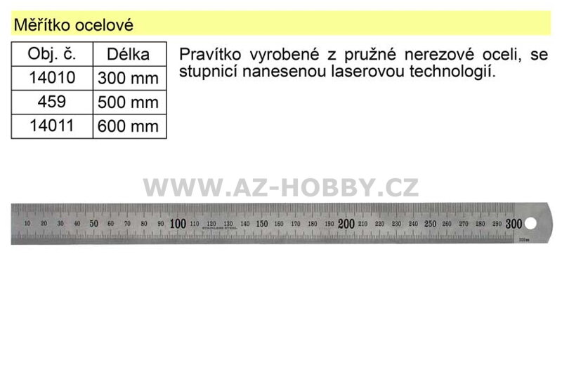 Měřítko ocelové 60cm