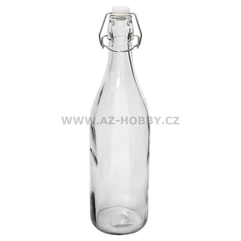 Láhev sklo patentní uzávěr 1000ml kulatá  ROUND