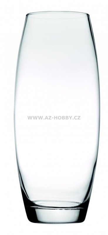 Váza sklo 26cm  FLORA oblá