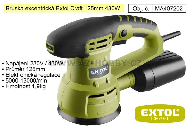 Bruska excentrická Extol Craft 125mm 430W